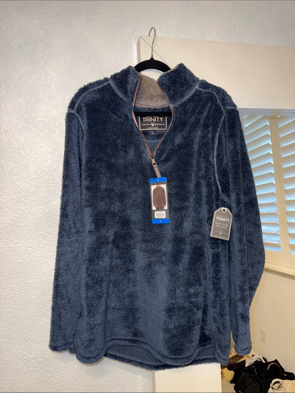 American Tradition Trinity Men’s Dark Navy Plush Quarter-Zip Fleece